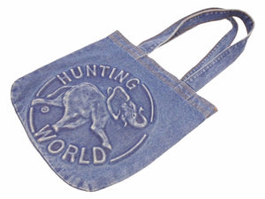 HUNTING WORLD 美品 ハンティングワールド デニム トートバッグ ワンショルダー エレファント 90年代 ユニセックス 40402