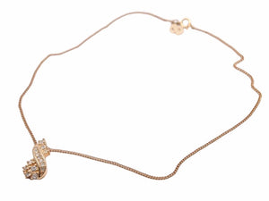 Christian Dior クリスチャンディオール ネックレス ゴールド ラインストーン ヴィンテージ レディース 美品 40474