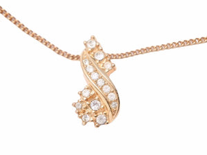 Christian Dior クリスチャンディオール ネックレス ゴールド ラインストーン ヴィンテージ レディース 美品 40474