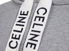 Load image into Gallery viewer, CELINE セリーヌ 21AW ロゴドロープルオーバーパーカー ルーズスウェット 2Y468052H ライトグレー 中古 40494