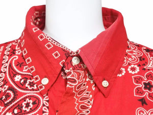 READYMADE レディメイド シャツ ヴィンテージ バンダナ 再構築 シャツ 赤 レッド RE-CO-CO-00-00-139 美品 40507