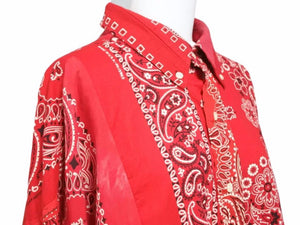 READYMADE レディメイド シャツ ヴィンテージ バンダナ 再構築 シャツ 赤 レッド RE-CO-CO-00-00-139 美品 40507