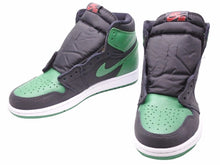 Load image into Gallery viewer, NIKE ナイキ AIR JORDAN 1 RETRO HIGH OG &quot;BLACK/PINEGREEN&quot; ブラック グリーン 27.5cm 555088-030 メンズ 良好 40528