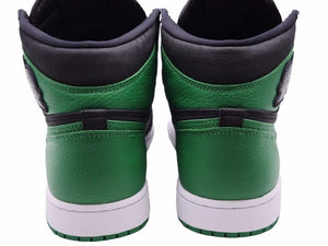 NIKE ナイキ AIR JORDAN 1 RETRO HIGH OG "BLACK/PINEGREEN" ブラック グリーン 27.5cm 555088-030 メンズ 良好 40528