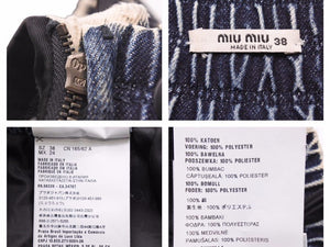 MIUMIU ミュウミュウ デニム ミニ スカート 2019 GWD136 1SCI ブルー ボトムス レディース サイズ38 美品 40554