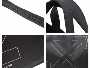 OFF-WHITE オフホワイト 2WAYトートバッグ ショルダーバッグ VIRGIL ABLOH ヴァージルアブロー ブラック シルバー 美品 40575