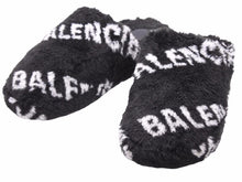 画像をギャラリービューアに読み込む, BALENCIAGA バレンシアガ「HOME 2 MULE SLIDE」サイズ 43 オールオーバーロゴファーホームスライド 624515 美品 40579