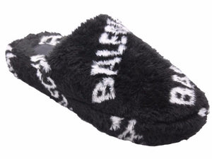 BALENCIAGA バレンシアガ「HOME 2 MULE SLIDE」サイズ 43 オールオーバーロゴファーホームスライド 624515 美品 40579