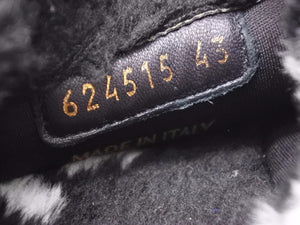 BALENCIAGA バレンシアガ「HOME 2 MULE SLIDE」サイズ 43 オールオーバーロゴファーホームスライド 624515 美品 40579