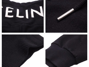 CELINE セリーヌ パーカー ロゴ エディスリマン期 2Y497052H ジップアップ パーカー ブラック フード ルーズ フィット 美品 40591