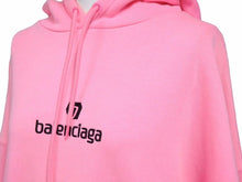 Load image into Gallery viewer, BALENCIAGA バレンシアガ 2020SS デムナ ヴァザリア パーカー ロゴ 578135 サイズ L プルオーバー ピンク 美品 40593