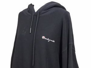 READYMADE レディメイド 刺繍ロゴ ピオンチャム フーディー パーカー トップス ブラック RE-CO-BK-00-00-196 サイズ XL 40596
