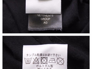VETEMENTS ヴェトモン ダブルユニコーン 22SS ロゴ 半袖Tシャツ UE52TR200B ブラック ユニセックス 美品 40612