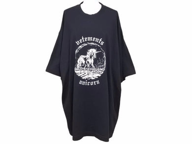 VETEMENTS ヴェトモン ダブルユニコーン 22SS ロゴ 半袖Tシャツ UE52TR200B ブラック ユニセックス 美品 40612