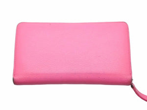 BALENCIAGA バレンシアガ 二つ長財布 ロングウォレット ラウンドファスナー ブランドロゴ ピンク 中古 40630