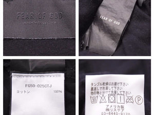 フィアオブゴッド FGロゴプリントTシャツ ヴィンテージ加工 SIXTH COLLECTION FG50 025CTJ ネイビー ブラック サイズXL 中古 40635