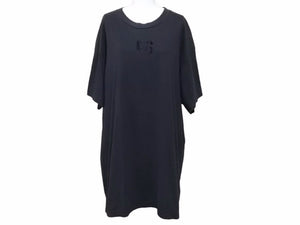 フィアオブゴッド FGロゴプリントTシャツ ヴィンテージ加工 SIXTH COLLECTION FG50 025CTJ ネイビー ブラック サイズXL 中古 40635