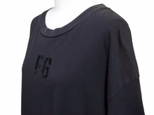 画像をギャラリービューアに読み込む, フィアオブゴッド FGロゴプリントTシャツ ヴィンテージ加工 SIXTH COLLECTION FG50 025CTJ ネイビー ブラック サイズXL 中古 40635