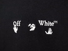 Load image into Gallery viewer, OFF-WHITE オフホワイト 刺繍 ロゴＴシャツ 20AW 半袖シャツ トップス ブラック OMAA027E20JER001 サイズXL 美品 40649