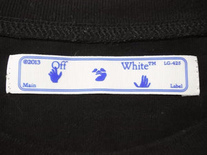 OFF-WHITE オフホワイト 刺繍 ロゴＴシャツ 20AW 半袖シャツ トップス ブラック OMAA027E20JER001 サイズXL 美品 40649