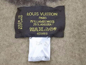 Louis Vuitton ルイヴィトン ブランケット ラグ 毛布 LVロゴ モノグラム アンゴラ混ウール M92067 ブラウン 40705