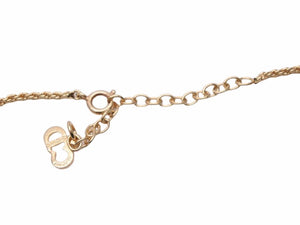 CHRISITAN DIOR クリスチャンディオール CD ロゴ ネックレス ラインストーン レディース 美品 中古 40711