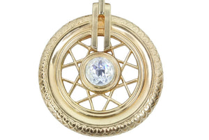 Christian Dior クリスチャンディオール ネックレス メダル ロングチェーン CDロゴ ゴールド GP カラーストーン 美品 中古 40718