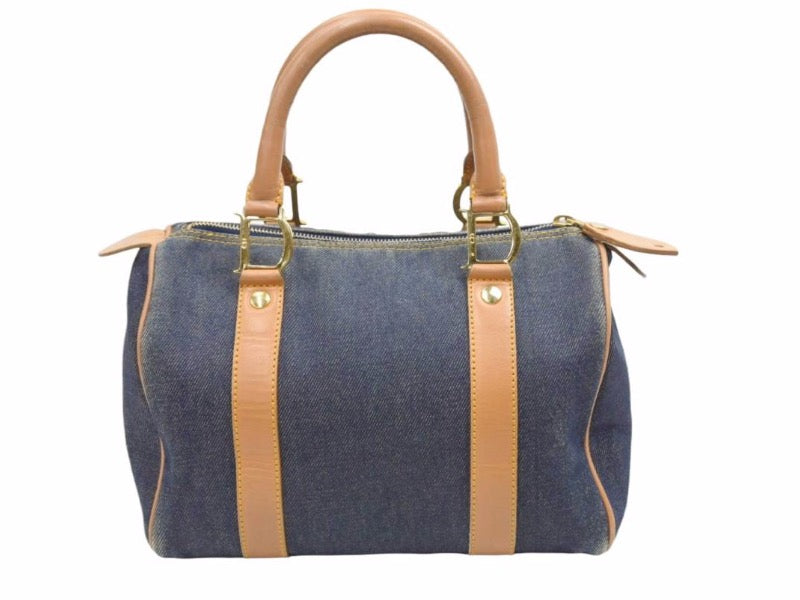 Christian Dior ディオール ハンドバッグ ミニボストン トロッター デニム スピーディ 2５cm 良品 中古 40722