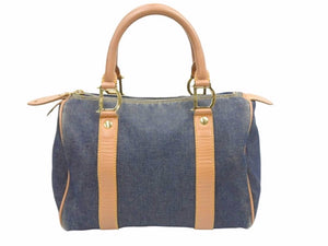 Christian Dior ディオール ハンドバッグ ミニボストン トロッター デニム スピーディ 2５cm 良品 中古 40722