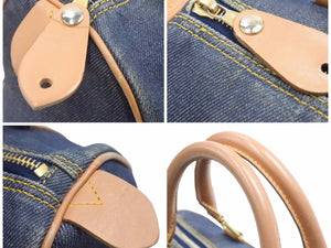 Christian Dior ディオール ハンドバッグ ミニボストン トロッター デニム スピーディ 2５cm 良品 中古 40722