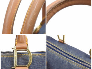 Christian Dior ディオール ハンドバッグ ミニボストン トロッター デニム スピーディ 2５cm 良品 中古 40722