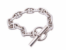 Load image into Gallery viewer, 新刻 HERMES エルメス シェーヌダンクル MM 15コマ ブレスレット 55.1g 19.5cm シルバー 925 アクセサリー 美品 40723