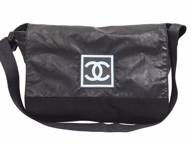 CHANEL シャネル ショルダーバッグ ココマーク スポーツライン A23810 ８番代 ブラック ライトグレー 中古 40743