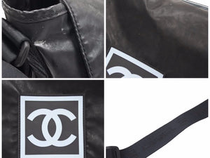 CHANEL シャネル ショルダーバッグ ココマーク スポーツライン A23810 ８番代 ブラック ライトグレー 中古 40743