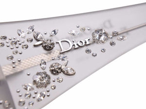 Christian Dior クリスチャンディオール サングラス メガネ スワロフスキー クリア アクセサリー 美品 40775 正規品