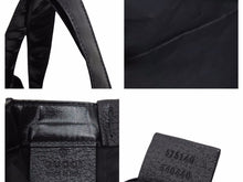 Load image into Gallery viewer, GUCCI グッチ ミディアム トートバッグ ロゴプリント ブラック バッグ カバン 鞄 黒 575140 美品 中古 40789
