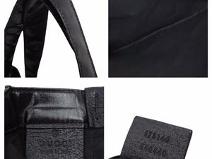 GUCCI グッチ ミディアム トートバッグ ロゴプリント ブラック バッグ カバン 鞄 黒 575140 美品 中古 40789