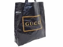 Load image into Gallery viewer, GUCCI グッチ ミディアム トートバッグ ロゴプリント ブラック バッグ カバン 鞄 黒 575140 美品 中古 40789