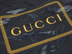 GUCCI グッチ ミディアム トートバッグ ロゴプリント ブラック バッグ カバン 鞄 黒 575140 美品 中古 40789
