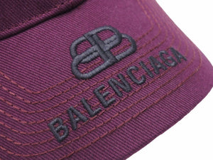 BALENCIAGA バレンシアガ キャップ ベースボールキャップ 帽子 ロゴ 577548 コットン パープル サイズL 美品 40807