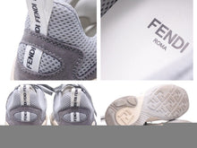 画像をギャラリービューアに読み込む, FENDI フェンディ スニーカー フルイド グレー ホワイト 8E7043 A8P4 サイズ38 中古 40815