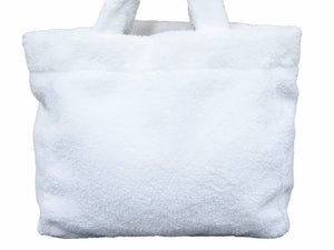 PRADA プラダ 21SS TERRY ハンドバッグ トートバッグ ホワイト ロゴ 1BG1302DXO 新品同様 40825