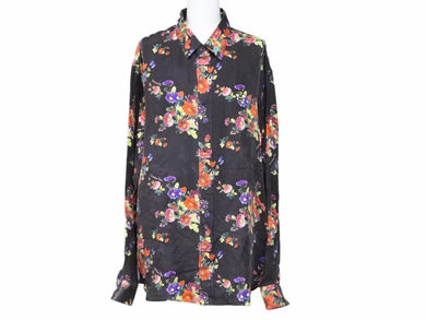 Dior ディオール KAWS カウズ 19SS フラワープリント 長袖シャツ トップス ブラック 923C561W6009 サイズ40 中古 40830