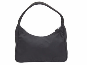 PRADA プラダ ホーボー MV515 ハンドバッグ ナイロン トライアングルロゴ ブラック 美品 中古 40873 正規品