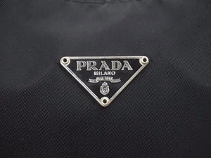 PRADA プラダ ホーボー MV515 ハンドバッグ ナイロン トライアングルロゴ ブラック 美品 中古 40873 正規品