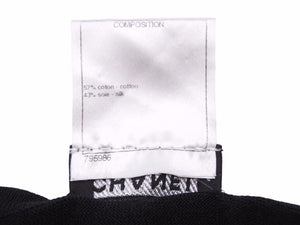 CHANEL シャネル 半袖Ｔシャツ P40676K02966 ココマーク リブ ブラック コットン シルク サイズ42 美品 40910
