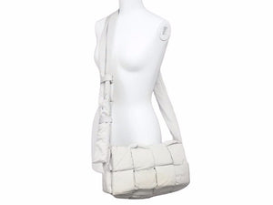 BOTTEGA VENETA ボッテガヴェネタ パデッド カセット バッグ ショルダー グレー レザー 中古 40920 正規品