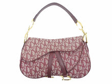 Load image into Gallery viewer, Christian Dior クリスチャンディオール トロッターサドルバッグ ワインレッド ゴールド金具 40933