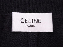 Load image into Gallery viewer, CELINE セリーヌ 21AW ジョガーパンツ スウェット ボトムス ロゴ ブラック カシミヤ 2A54Q373N サイズXS 美品 40948