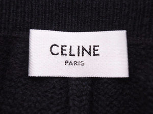 CELINE セリーヌ 21AW ジョガーパンツ スウェット ボトムス ロゴ ブラック カシミヤ 2A54Q373N サイズXS 美品 40948